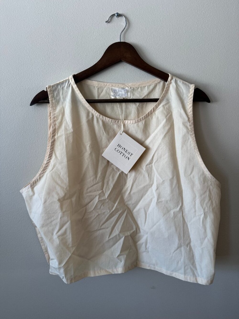 Honest Cotton Cream Tank Top - 100% Cotton